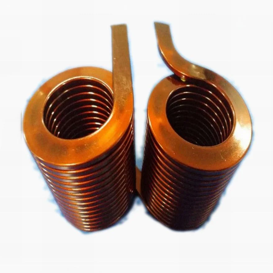 Professional Coated Copper Wire Flat Copper Coil Customized Winding Turns One Head/Double Head Flat Copper Coil for Automotive Inductor Sensor